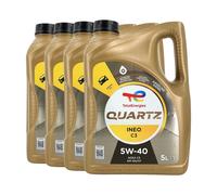 TOTAL Quartz Ineo C3 SAE 5W-40 Olio Motore MB 229.51 VW 505 00, 4x5 Litri