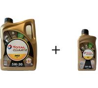 Total Quartz Ineo ECS 5W 30 Olio Motore 5+1 Litri = 6 Litri ACEA C2 PSA Toyota