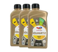 TOTAL Quartz Ineo ECS SAE 5W-30 Olio Motore PSA B 71 2290, 3x1 Litri