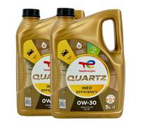 Total quartz Ineo Efficiency SAE 0W-30 Olio Motore BMW Longlife-19FE, 2x5 Litro