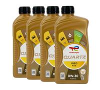 Total quartz Ineo Fde SAE 0W-30 Olio Motore Ford WSS-M2C950-A, 4x1 Litro