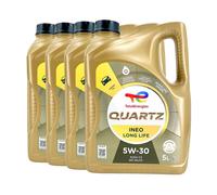 Total quartz Ineo Longlife SAE 5W-30 Olio Motore MB 229.51, BMW LL-04, 4x5 Litro