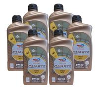 TOTAL QUARTZ INEO MC3 - OLIO LUBRIFICANTE PER MOTORI BENZINA E DIESEL CON VISCOSITA' SAE 5W30 ACEA C3 API SN PLUS/CF. TECNOLOGIA AGE-RESISTANCE. CONFEZIONE : KIT PROMOZIONE 6 LITRI