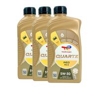 TOTAL Quartz Ineo MC3 SAE 5W-30 Olio Motore BMW LL-04, MB 229.52, 3x1 Litro