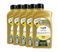 Total Quartz Ineo RCP 5W-30 Olio Motore, Peugeot PSA B71 2290, 5x1 Litro