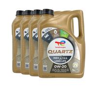 Total quartz Ineo Xtra Longlife SAE 0W-20 Olio Motore VW 508 00, 509 00, 4x5 Lt.