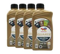 Total quartz Ineo Xtra Primo SAE 0W-20 Olio Motore Opel OV0401547-A20, 4x1 Litro