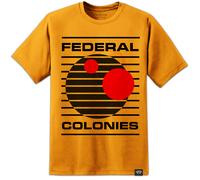 Total Rekall Film Retro T Shirt (S-3XL) Schwarzenegger Colonie Federali Richiamo