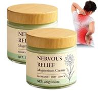 Total Relief - Crema al magnesio per rilassamento muscolare, lenisce i nervi e supporto lenitivo quotidiano, ideale per atleti, adulti attivi e anziani, 2 pezzi