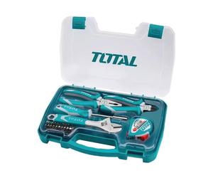 TOTAL - SET 25 UTENSILI MANUALI CON ACCESSORI IN VALIGETTA ABS THKTHP90256