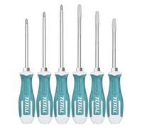 TOTAL - Set di Cacciaviti - Contiene 6 Pezzi - Acciaio - Punta Magnetica - Manico Ergonomico - Ideale per Uso Intensivo