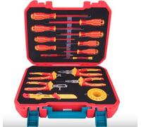 TOTAL Set di utensili per elettricisti, 16 pezzi, 1000 V, VDE THKITH1601