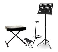 TOTAL SET PER CHITARRISTI PANCHINA LEGGIO POGGIAPIEDI SUPPORTO CHITARRA