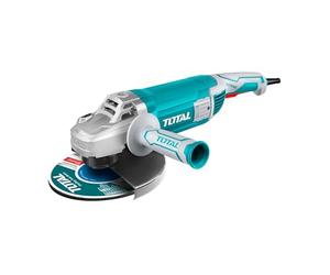 TOTAL - Smerigliatrice elettrica 2400W con disco da 230mm, Smerigliatrice professionale per tagliare e levigare metallo, pietra e cemento