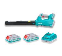 TOTAL - Soffiatore Brushless a Batteria - 83 x 25 x 3 cm - Blu - Volume 8,5 m3/min - Soffiatore con controllo della velocità variabile per la pulizia delle foglie