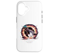 Total Solar 2026 Eclipse 12 agosto T-Rex Totality Fun Custodia per iPhone 16