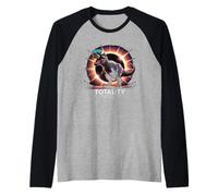 Total Solar 2026 Eclipse 12 Agosto T-Rex Totality Fun Maglia con Maniche Raglan