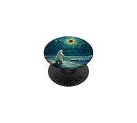 Total Solar Eclipse 08.12.2026 Groenlandia Orso polare Van Gogh PopSockets PopGrip Adesivo