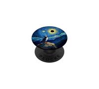 Total Solar Eclipse 08.12.2026 Notte stellata di Puffin Islanda PopSockets PopGrip Adesivo