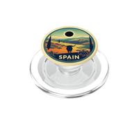 Total Solar Eclipse 08.12.2026 Poster di viaggio in Spagna PopSockets PopGrip per MagSafe