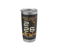 Total Solar Eclipse 2026 At Sea Cruise Ship Family Match Bicchiere termico in acciaio inox doppia parete
