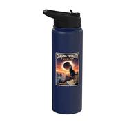 Total Solar Eclipse 2026 Islanda, Totality Black Cat Islanda Stainless Steel Insulated Water Bottle