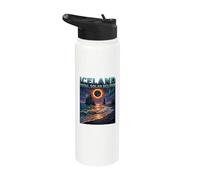 Total Solar Eclipse 2026 Islanda Totality Chaser Scienza Uomini Stainless Steel Insulated Water Bottle