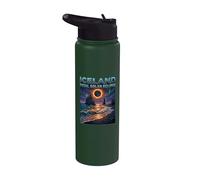 Total Solar Eclipse 2026 Islanda Totality Chaser Scienza Uomini Stainless Steel Insulated Water Bottle