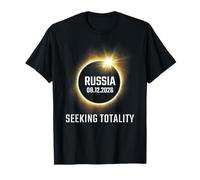 Total Solar Eclipse 2026 Totality Russia Apparel Maglietta