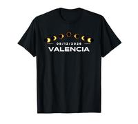 Total Solar Eclipse 2026 Valencia Spagna Totalità Maglietta