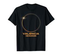 Total Solar Eclipse 2026 Valencia Spagna Totalità Maglietta