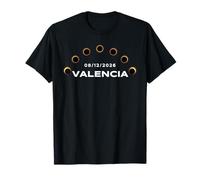 Total Solar Eclipse 2026 Valencia Spagna Totalità Maglietta