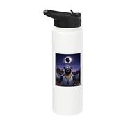 Total Solar Eclipse Islanda Puffin Selfie 12 agosto 2026 Stainless Steel Insulated Water Bottle