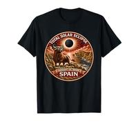 Total Solar Eclipse Spain 2026 Bull Eclipse Chaser Patch Maglietta