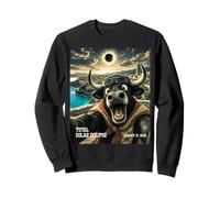 Total Solar Eclipse Spain Bull Selfie August 12 2026 Funny Felpa