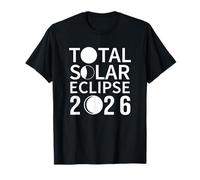 Total Solar Event Eclipse 2026 Il Percorso della Notte della totalità Maglietta