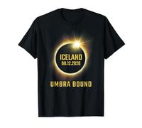Total Solar Iceland Eclipse 2026 Totality Umbra Bound Maglietta
