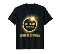 Total Solar Iceland Eclipse 2026 Totality Under The Shadow Maglietta