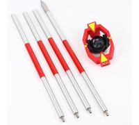 Total Station - Kit di ricambio per specchietto di polarizzazione con aste di misurazione in lega di alluminio per progetti accurati e attività minerarie (0 mm)