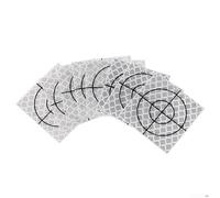 Total Station - Set di 100 fogli acrilici riflettenti per apparecchiature di indagine, include dimensioni 20 x 20 mm, 30 x 30 mm, 40 x 40 mm, 50 x 50 mm, 60 x 60 mm, con mirino centrale (2 x 2 cm)