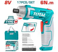 TOTAL : SVITA-AVVITA 8V, Coppia MAX 6 Nm , CON Accessori inclusi- Cod. TSDLI0802