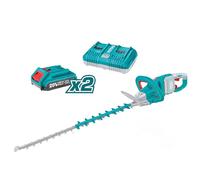 TOTAL Tagliasiepi Brushless a batteria, Batteria 40V a lunga durata, Include 2 batterie e caricatore rapido doppio, Leggero, comodo da usare Manico girevole, Taglio preciso 650 mm