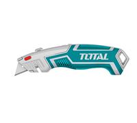 TOTAL - Taglierino, lunghezza 180 x 45 mm, per lame da 61 x 19 mm, include 5 pezzi di ricambio, Optimo per artigianato, fai da te e cucina