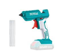 Total Tools - Pistola per colla a batteria P20S da 20 V | Riscaldamento in 60 secondi | Diametro 11,2 mm | Ideale per la lavorazione del legno e l'artigianato | Include 3 barre di colla
