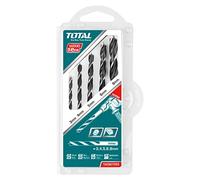 Total Tools - Set di 5 punte in legno da 3, 4, 5, 6 e 8 mm | Ottima evacuazione del truciolo | Elevata precisione e durata | Materiale resistente al passare del tempo
