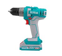 TOTAL - Trapano a Batteria Avvitatore - 20V - Include una Batteria da 2 Ah e Caricabatterie - Mandrino Autostratto - Coppia Massima 45 Nm - Ideale per Fai-da-te e Progetti in Casa - Blu