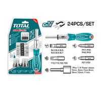 TOTAL UTENSILI TACSD30246 - Cacciavite a cricchetto - 23 punte incluse -