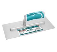 TOTAL - Wall Smoothing Trowel | Masonry and Construction Tool | for Applying and Smoothing Plaster or Mortar | Carbon Steel Body | 280 mm | Open Bi-Material Handle