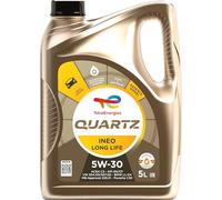 TotalEnergies Quarzo Ineo Long Life 5W-30, olio motore benzina e diesel, 5 litri