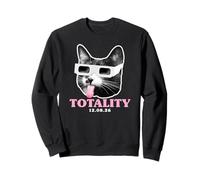 Totality 2026 - Occhiali da Sole a Forma di Gatto Eclissi, Design Divertente Felpa